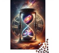 Reloj de Arena Cósmico Puzzle para Adultos Puzzle de 1000 Piezas Papel Fondo de Reloj Juego de Puzzle 1000 Piezas Relajación Decoración Regalo Familiar 38x26cm/1000pcs
