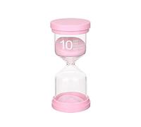Reloj de arena de 10 minutos rosa relojes de arena para niños, temporizador de cristal, reloj infantil, oficinas y también como temporizador decorativo, gestión del tiempo rosa