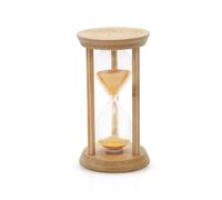 Reloj de arena de cristal, temporizador de arena de 15 minutos de madera, temporizador de reloj de arena, perfecto como reloj de arena para cepillarse los dientes, cocinar, tiempo de juego, regalos