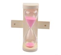 Reloj de arena de madera para sauna de 15 minutos, reloj de arena rosa para sala de vapor y baño, accesorio compacto resistente al calor para spa en casa