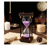 Reloj de Arena de Madera, Reloj de Arena con Grabado Personalizado, Multicolor, 15, 30, 45 y 60 Minutos(Purple,60 Minutes)