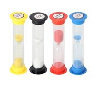 Reloj de Arena En Tubo de Plástico 5 Minutos: Color- Negro