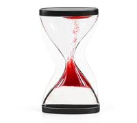 Reloj de Arena Líquido Temporizador, Reloj de Arena Creativo con Bolas Ascendentes, Hourglass Anti-Gravedad Juguete Sensorial Decoración de Escritorio, Regalo para Niños y Adultos (Rojo)