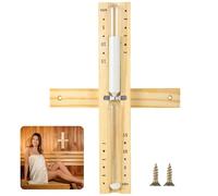 Reloj de arena para sauna, temporizador de arena de 15 minutos, reloj de arena de madera, temporizador de cristal de hora con accesorios de sauna de arena, reloj de arena giratorio resistente al calor