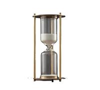 Reloj De Arena Reloj de Arena Metal Creativo, Temporizador Retro, estantería Oficina, Adornos Estudio, decoración, Reloj para La GestióN del Tiempo(White Sand,60mins)