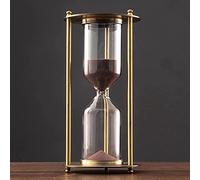 Reloj de arena, Vidrio de borosilicato alta calidad, grifo arena 30/60 minutos, decoración for el hogar, lujo y simplicidad(Purple Sand,30 minutes (8 * 21cm))