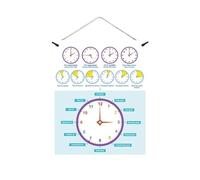 Reloj de aula: 13,5 x 10,91 pulgadas, ayuda de aprendizaje, temporizador | Material de enseñanza, pedagogía, ideal para el uso diario en el jardín de infantes o en la escuela primaria, donde los niños