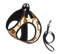 Reloj de boceto Retro, cámara y micrófono,Arnés para Mascotas, arnés Reflectante Ajustable para Perros,S