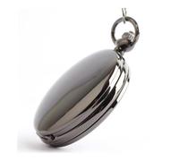 Reloj de bolsillo con colgante de plata suave, moderno número arábigo, reloj analógico OEM para hombres y mujeres, collar de moda, cadena unisex, regalo, negro, talla única