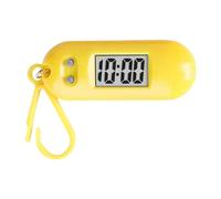 Reloj de bolsillo con llavero digital LED deportivo en miniatura para estudiantes y niños, práctico accesorio de mochila de viaje, amarillo