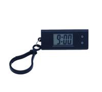 Reloj de bolsillo con llavero, reloj digital pequeño, mini reloj digital LCD, temporizador portátil para exámenes, estudio, trabajo y actividades al aire libre, accesorios de mochila (negro)