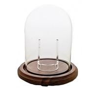 Reloj de bolsillo con pantalla de cristal con base de nogal, marrón, Moderno