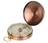 Reloj de Bolsillo de Cobre de Metal Vintage portátil Watch Compass para Acampar la navegación de Senderismo