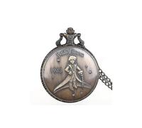 Reloj de bolsillo de cuarzo de bronce de 175 años del Principito, reloj de bolsillo y de bolsillo con