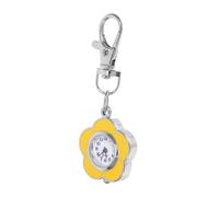 Reloj de Bolsillo de Cuarzo Girasol Mini con Llavero para Enfermera | Diseño Redondo con Broche Médico, Aleación y Vidrio, Uso Diario y Exámenes, Ligero y Preciso