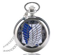 Reloj de bolsillo de cuarzo reloj de bolsillo para hombre, esfera planeta, collar, reloj de bolsillo, regalo, Attack on Titan, 3