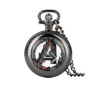 Reloj de bolsillo de cuarzo retro de Ultrón de la película Marvel Los Vengadores, collar con colgante
