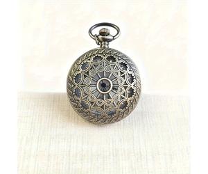 Reloj de Bolsillo de Tallado con Malla Moderno, Reloj de Cuarzo Unisex, Accesorio de Ropa, Recuerdo