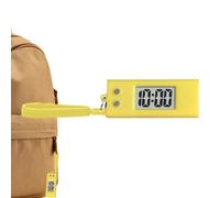 Reloj de bolsillo digital para la escuela, llavero colgante, pantalla transparente elegante, unidad de movimiento silencioso, construcción compacta y ligera, llavero portátil para estudiantes, examen