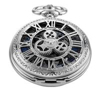 Reloj de bolsillo mecánico con cubierta digital para hombre, diseño fresco, cadena FOB, relojes de bolsillo mecánicos para hombre con caja, MW133, Mecánico