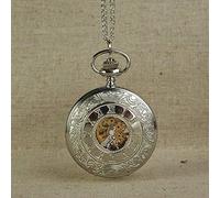 Reloj de bolsillo mecánico para hombre Reloj de bolsillo vintage de bronce con colgante con cadena Reloj de bolsillo con esfera de engranajes de oro El mejor regalo
