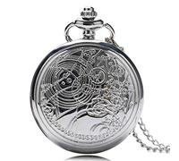 Reloj de bolsillo para hombre, reloj de bolsillo de cuarzo, collar y cadena, reloj analógico, regalo para hombres