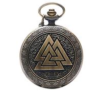 Reloj de bolsillo para hombre, reloj de bolsillo de cuarzo, collar y cadena, reloj analógico, regalo para hombres