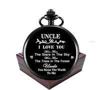 Reloj de bolsillo para regalos de tío grabado a mi tío cumpleaños aniversario regalo de año significativo Día del Padre para el tío