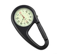 Reloj de bolsillo portátil para escalada Montañismo - Reloj de cuarzo de doble hora con brújula Característica Rojo (negro)