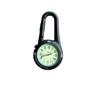 Reloj de bolsillo unisex con mosquetón de cuarzo, para colgar y colgar, para mujeres, hombres, enfermeras, médicos, estudiantes, regalos, negro, talla única