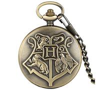 Reloj de Bolsillo Vintage Bronce de Cuarzo Estilo Chino Animal Colgante Collar Regalo Hombre Harry Potter