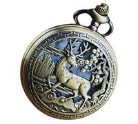 Reloj de Bolsillo Vintage de Cuarzo Tapa y Batería para Hombre