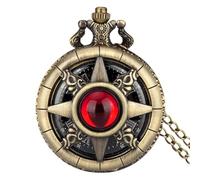 Reloj De Bolsillo Vintage Gemas Antiguas Números Romanos Y Escala Steampunk