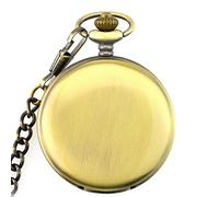 Reloj de bolsillo y cadena, cadena de 37 cm, reloj de bolsillo mecánico de acero liso, esfera de número romano vintage, colgante, reloj de pulsera, regalos, reloj, regalos, día del padre ( Color : Gol
