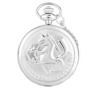 reloj de bolsillo y cadena, Reloj de bolsillo vintage, reloj de bolsillo de alquimia de acero, reloj de cadena de cintura, reloj con colgante, adecuado for hombres y mujeres(Silver Thin Chain)