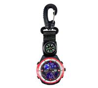 Reloj de brújula, brújula portátil, Reloj de Bolsillo Multifuncional con mosquetón, para Acampar al Aire Libre, Senderismo, Deportes, montañismo, Hombres y Mujeres