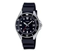 Reloj de buceo Casio MDV10-1A1 unisex | Esfera negra de 38 mm | Banda de goma...