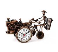 Reloj de cabecera,Reloj despertador, Reloj despertador retro con forma de tractor, adornos de reloj, portalápices creativo, novedad, pequeño reloj despertador, reloj de escritorio junto a la cama, fun