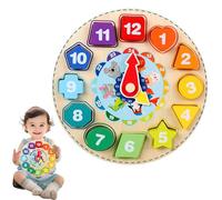 Reloj de clasificación de color de , reloj de clasificación de madera - Juguete a juego de | Aprender juguete para habilidades motoras finas, actividad educativa temprana para niños de edades de 3 año
