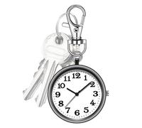 Reloj de clip con hebilla de llave, elegante reloj colgante, reloj con llavero, reloj de mochila, colgante de reloj, elegante y exquisito dije de bolsa de reloj para familias, vacaciones, amigos,