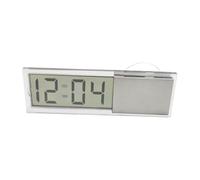 Reloj de coche con ventosa, reloj digital con temperatura, reloj de ventosa para coche, reloj de tablero de instrumentos duradero | Indicador de temperatura preciso y estable, reloj de salpicadero