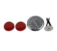 Reloj de coche digital mini para salpicadero, pantalla luminosa con estructura de acero galvanizado y mecanismo giratorio (negro)