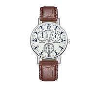 Reloj de cristal azul de cuarzo para hombre, correa de tres hombres, reloj de amor para parejas, A, talla única