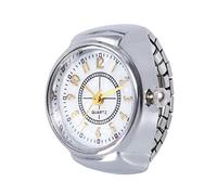Reloj de cuarzo analógico creativo con anillo de cuarzo elástico para hombre Ga-2000, plata, talla única