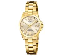 Festina Reloj de mujer F20050/2 Classic Steel – Swiss Made, Acero 316L dorado, Zafiro, 10 ATM
