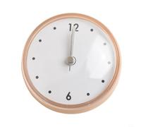 Reloj de cuarzo compatible con superficie lisa con base de ventosa y cara resistente a la niebla para uso funcional en cocina y baño (rosa)