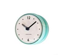 Reloj de cuarzo compatible con superficie lisa con base de ventosa y cara resistente a la niebla para uso funcional en cocina y baño (verde)