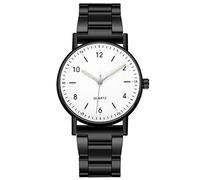 Reloj de cuarzo con esfera de alta gama, luminoso, de acero inoxidable, para mujer, reloj de pulsera grande para hombre, F., talla única
