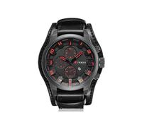 Reloj de cuarzo Curren M8225 con correa de cuero militar para hombre