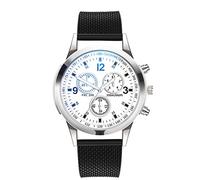 Reloj de cuarzo de acero inoxidable con esfera informal para hombre, D, One Size